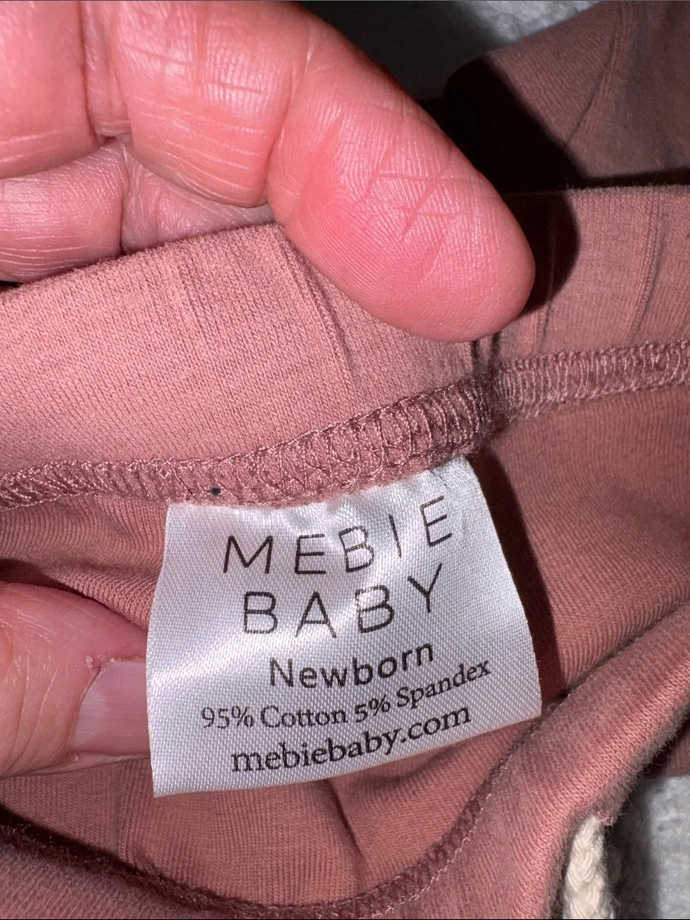 Mebie baby Organic dusted rose Baby Footie kimono Matching Set newborn